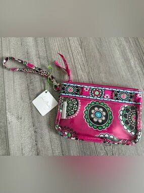Vera Bradley Cupcakes Pink Clear Wristlet NWT